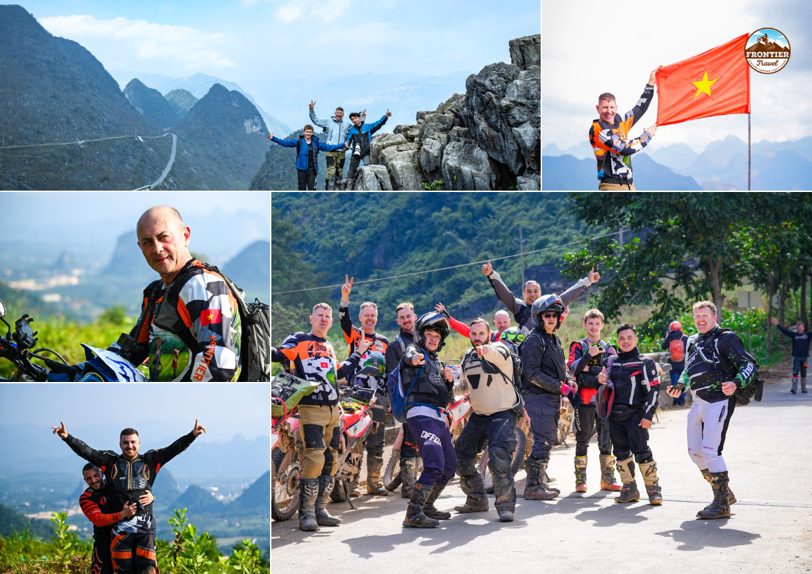 Vietnam big bike adventure beside rivers, valleys, and limestone mountains